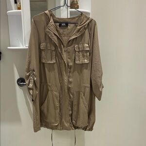 Javier Simorra Light Brown Utility Jacket with Hood 👵MT